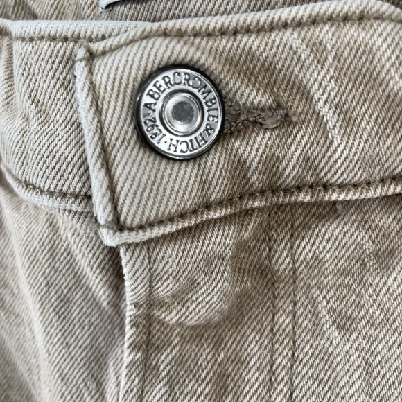 Abercrombie & Fitch Jeans Women Sz 28/6L Beige Tan 90s Relaxed Ultra-Rise 28x31 - Picture 4 of 11
